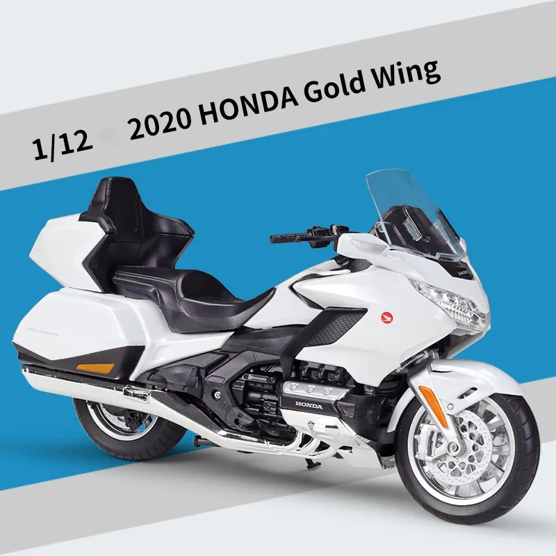 WELLY 1:12 2020 Honda Gold Wing Motorcycle Simulation Alloy Model Adult Collection Decoration Gifts Toys for Boys