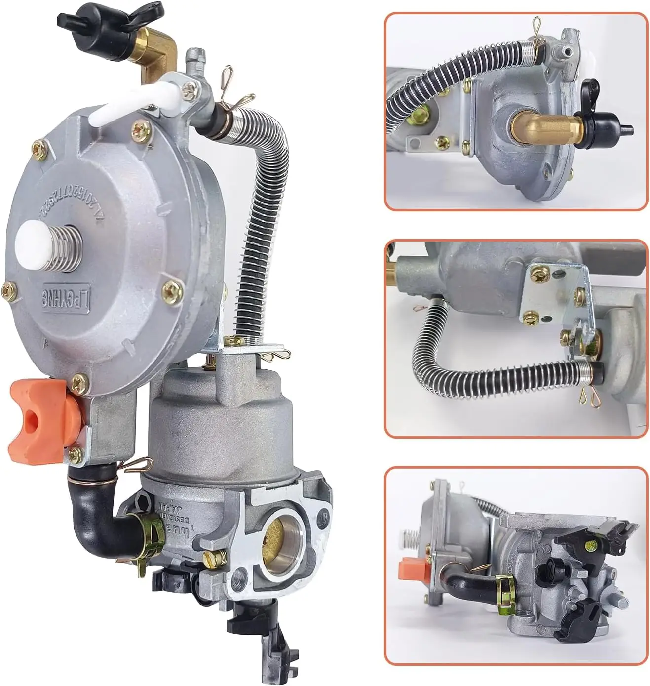 Carburetor Dual Fuel Conversion Kit For Honda GX160 GX200 168F 170F 2KW-3KW 6.5HP 7.5HP Generator Engine LPG/CNG Carb Assembly