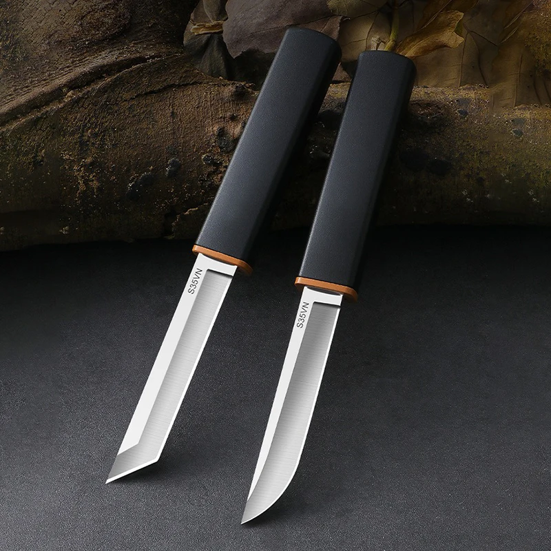 Stainless Steel 2-in-1 Double Straight Knife Utility Sharp Pocket Knives Portable Outdoor Survival Cutting Tools Fishing Knife