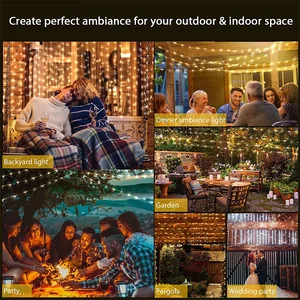 USB LED أضواء خرافية سلسلة الأسلاك النحاسية ، مصباح خارجي ، إكليل شجرة عيد الميلاد ، زينة الزفاف ، عطلة ، 20 م ، 200 مصباح أفضل 8 ملابس نسائية لمبيعات الفلاش باك - رقم 6