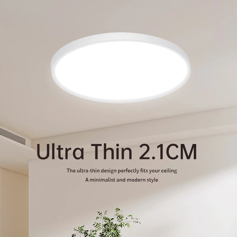 DVLIIL 2cm Ultra-thin LED ceiling light 24W Stepless dimming with remote control indoor bedroom modern lighting Decoration Home