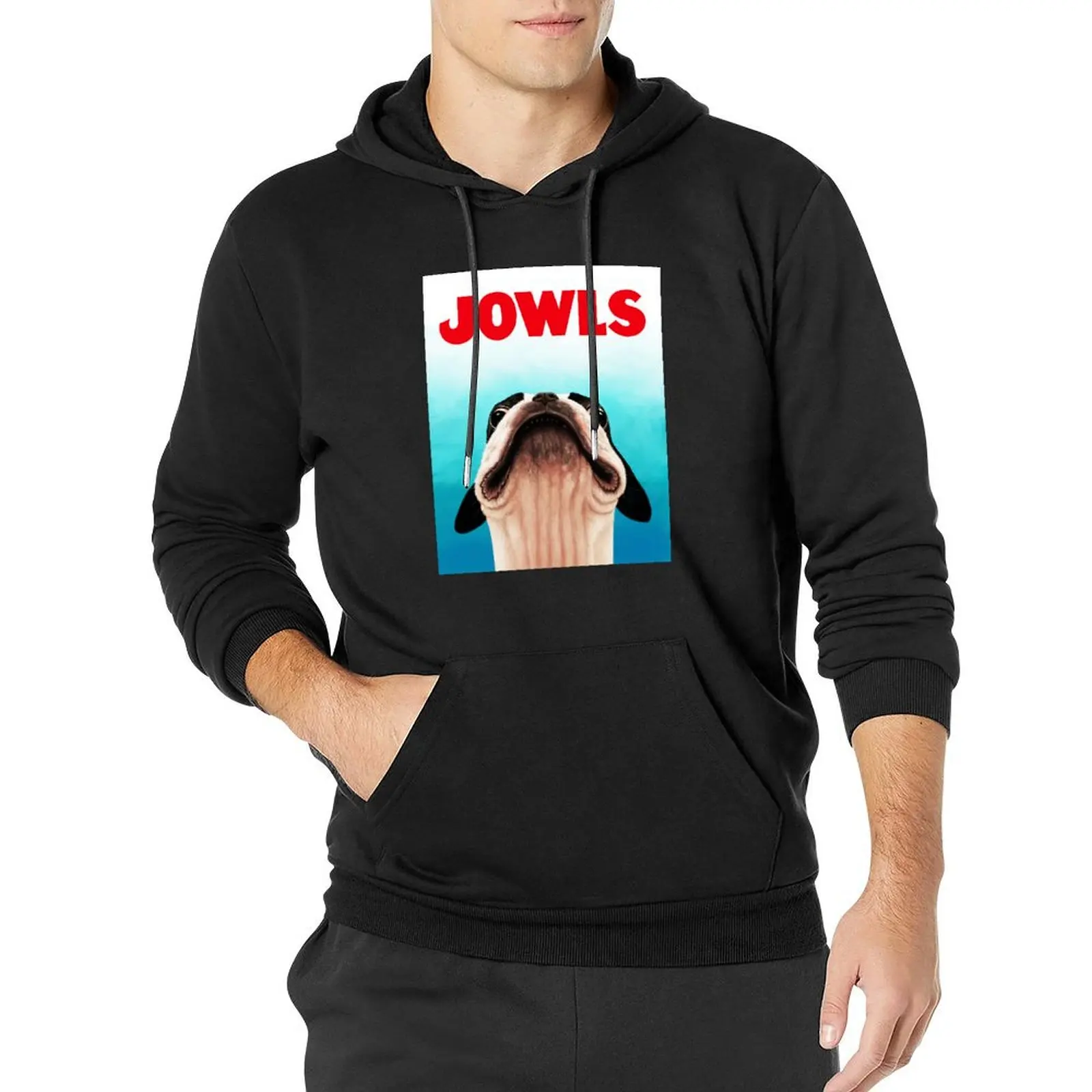 

Jowls Boston Terrier poster Pullover Hoodie men wear men's autumn clothes autumn hoodie