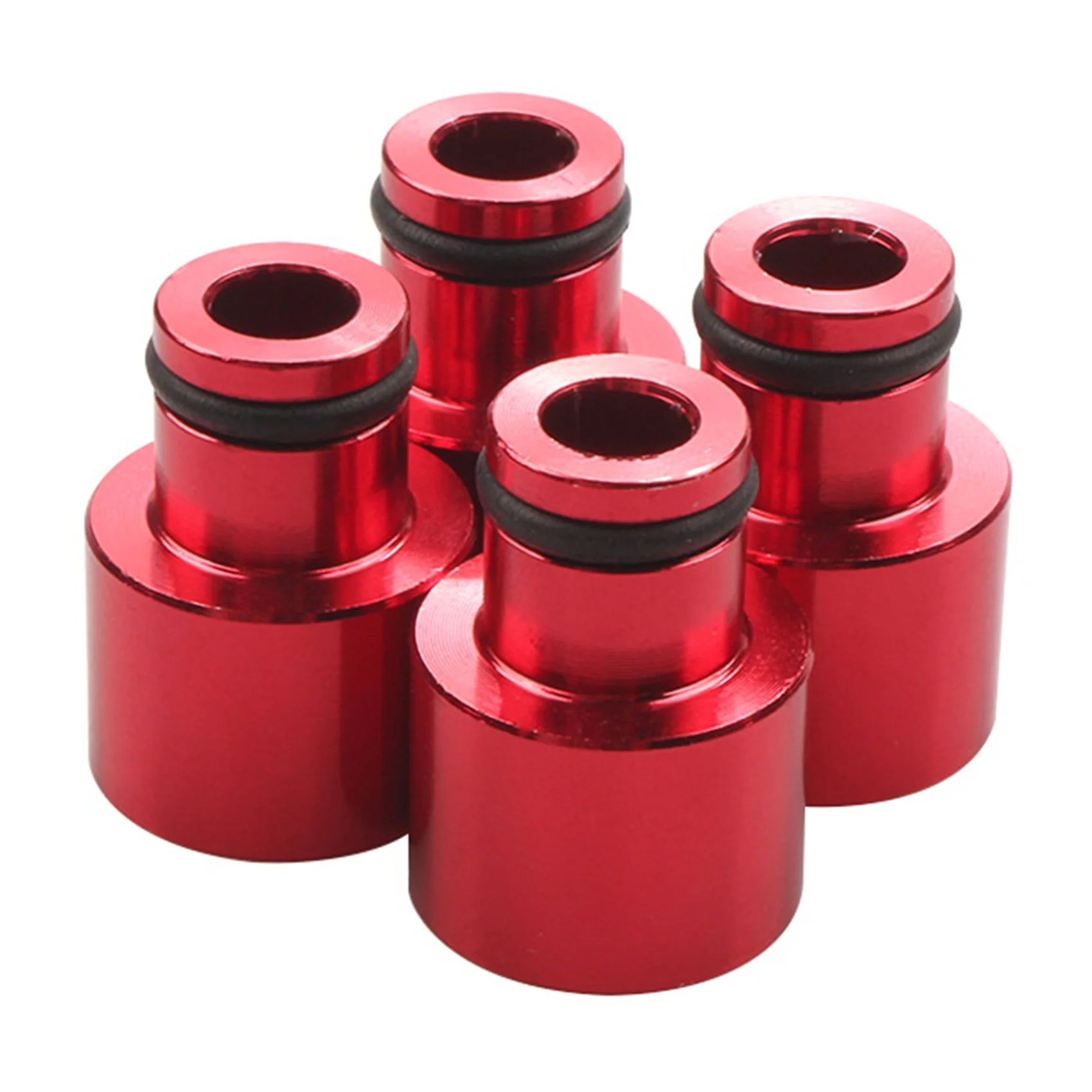 4PCS Fuel Injector Adapters Hat Fuel Nozzle Spacers Extenders Car Top Cap Accessories for B16 B18 D16Z