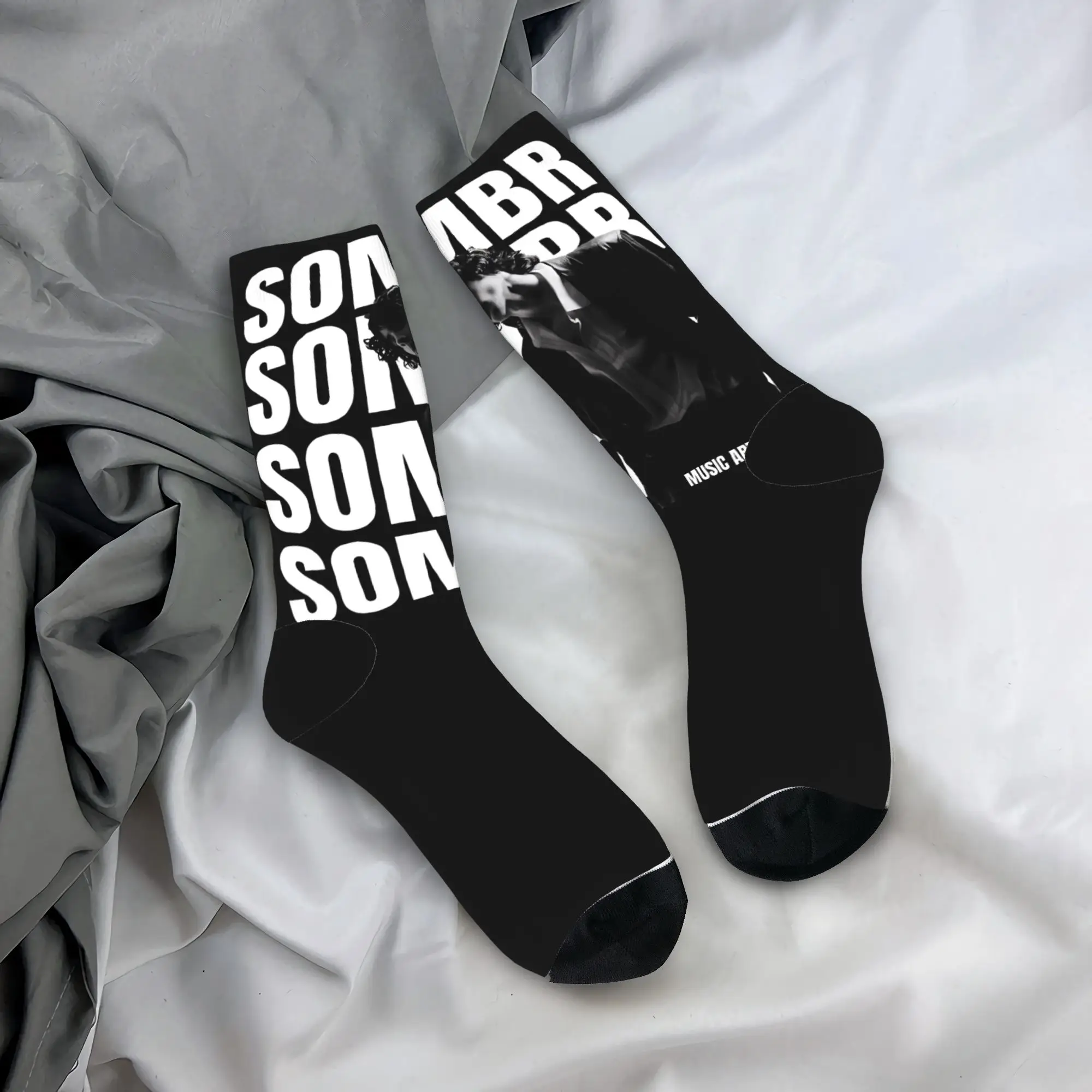 

Sombr Socks Graphic Stockings Anti Sweat Couple Socks High Quality Autumn Vintage Outdoor Socks