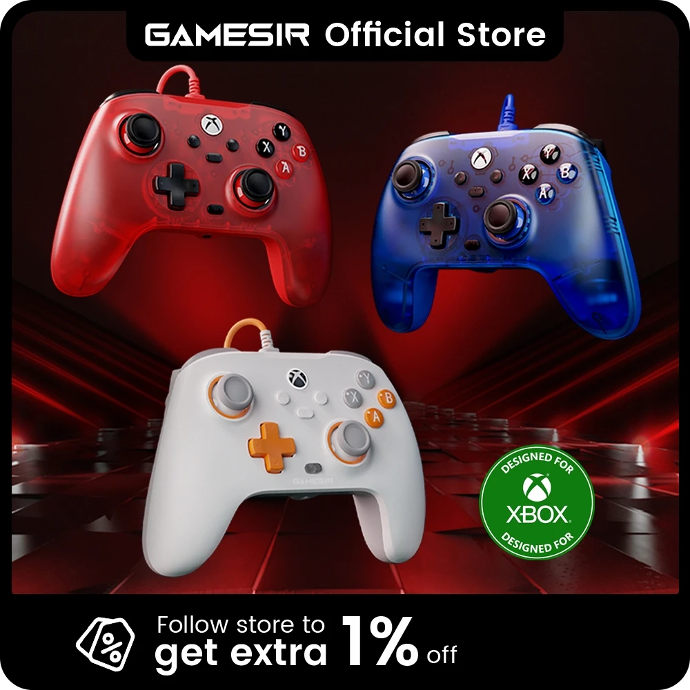 GameSir T7 Xbox Gaming Controller Wired Gamepad for Xbox Series X, Xbox Series S, Xbox One, with Hall Effect Joystick Trigger