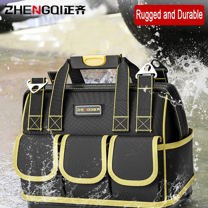 

Многофункциональная сумка для инструментов, большая вместительная водонепроницаемая сумка из оксфордской парусины, утолщенная износостойкая сумка для хранения инструментов, сумка для электрика