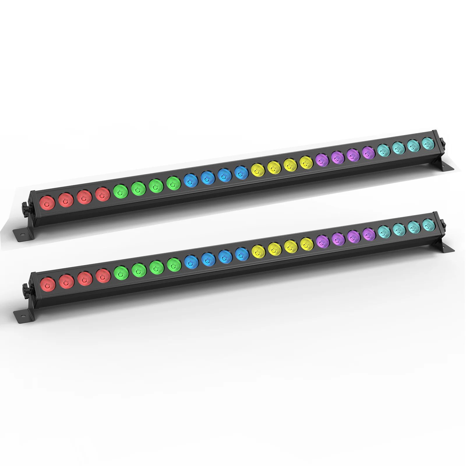 Yiflamefly 2Pcs 60W LED Wall Washer Licht 24X3W LED RGB Waschen Licht Bar Bühne licht Für Outdoor