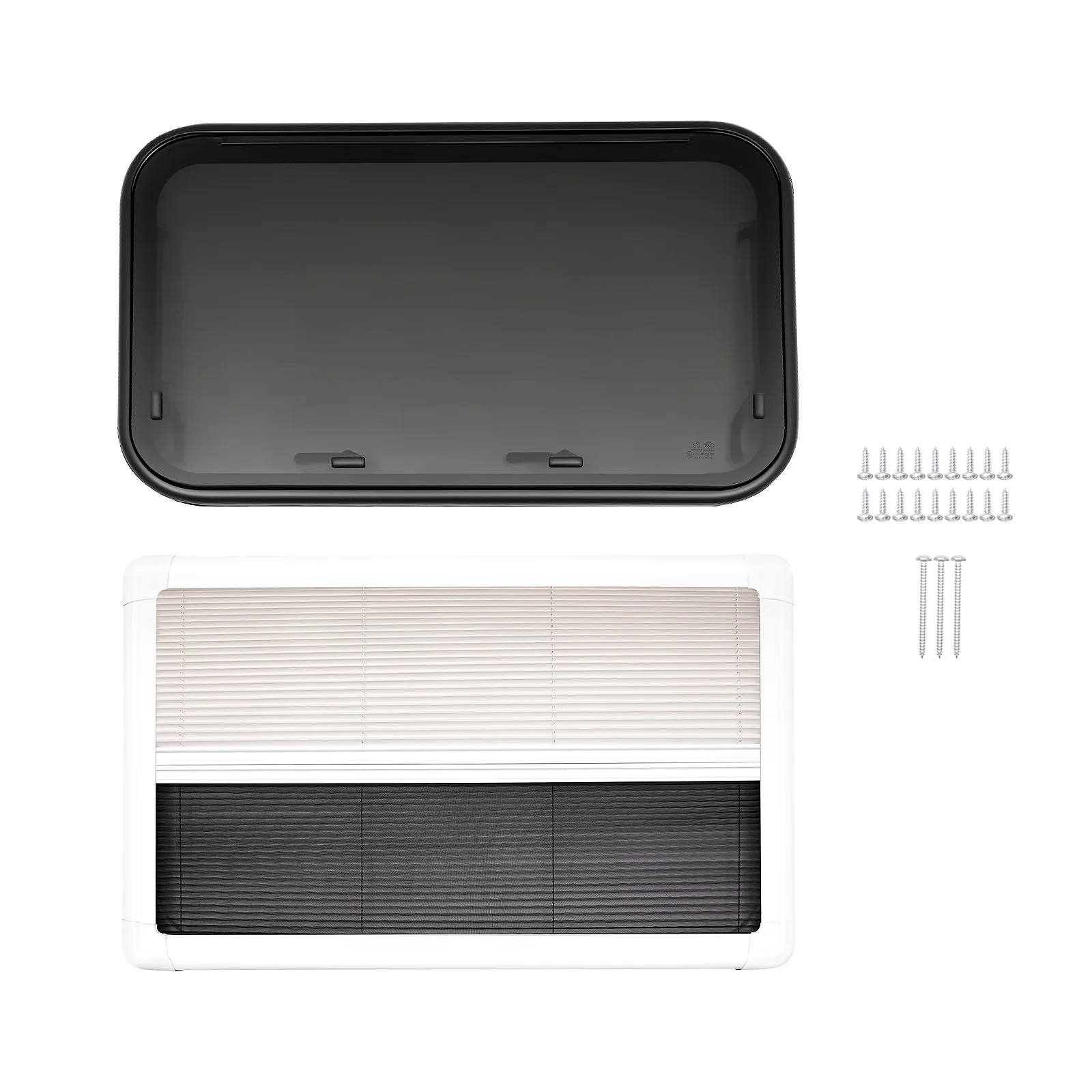 간편 조작 90*55cm RV 출입구 푸시 아웃 창문 강화유리 캠핑카 비상창문 밴 모터홈용 내후성