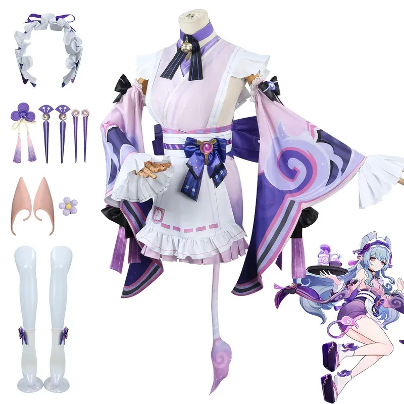 Zizi 2025 Jogo Genshin Impact Traje Vestido Roxo Conjunto Completo Uniforme Outfis Yumemizuki Mizuki Cosplay C