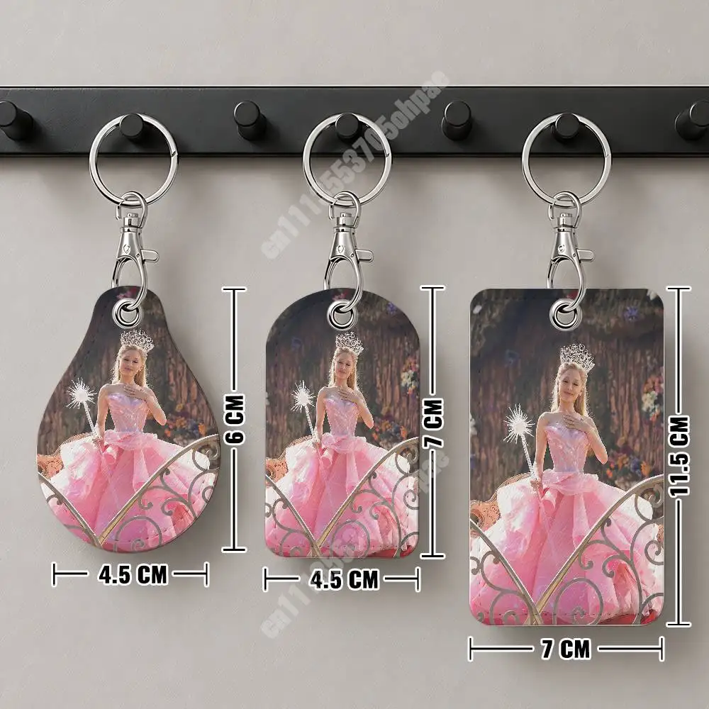 A-Ariana G-Grande Leather Keychain Card Holder for Airtag & ID Cards Business Bag Charm