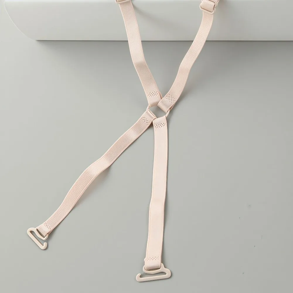 O Ring Back Bra Straps Cross Straps Elastic Adjustable Shoulder Straps Slip Resistant Thin Bra Strap Accessories Women Underwear