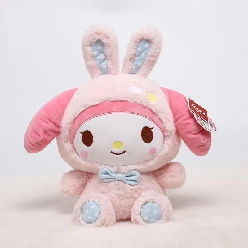 Boneca Recheada Sanrio para Meninas, Brinquedos De Pelúcia, Kuromi Kawaii, Hello Kitty, My Melody, Cinnamoroll, Decoração Bonita, Presente de Natal, 38cm