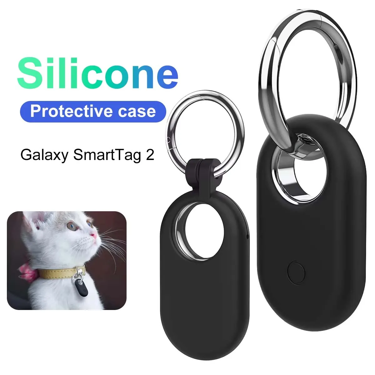 For Samsung Galaxy key finder location Tag Tracker Case Keychain Anti-Scratch Protective Skin Cover For Smart Tag Gps Tracker