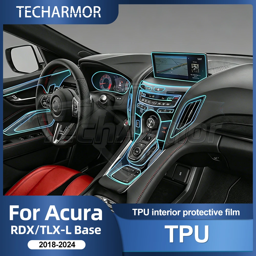 Protector de TPU para Interior de Coche, Película Antirrayaduras para Acura RDX 2018-2024, Adhesivos Transparentes Antidesgarros para Protección de Automóviles