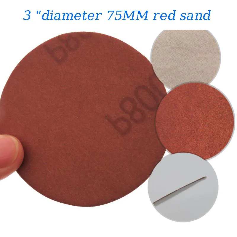 3 นิ้ว (75 มม.) ม้วนล็อค R-Type Quick Change แผ่นสีแดง Grain Sanding Disc พื้นผิวโลหะเครื่องปรับอากาศ Die เครื่องบดอุปกรณ์เสริม