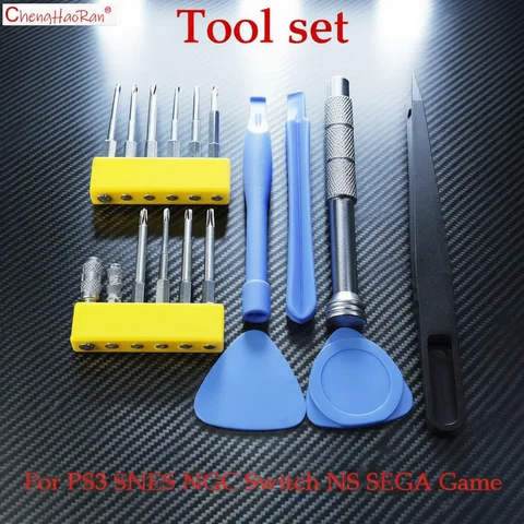 1SET Screwdriver Set Disassembly And Repair Tool Kit Suitable For Switch NS New 3DS PS3 PS4 Slim Wii NES SNES DS Lite GBA PSP