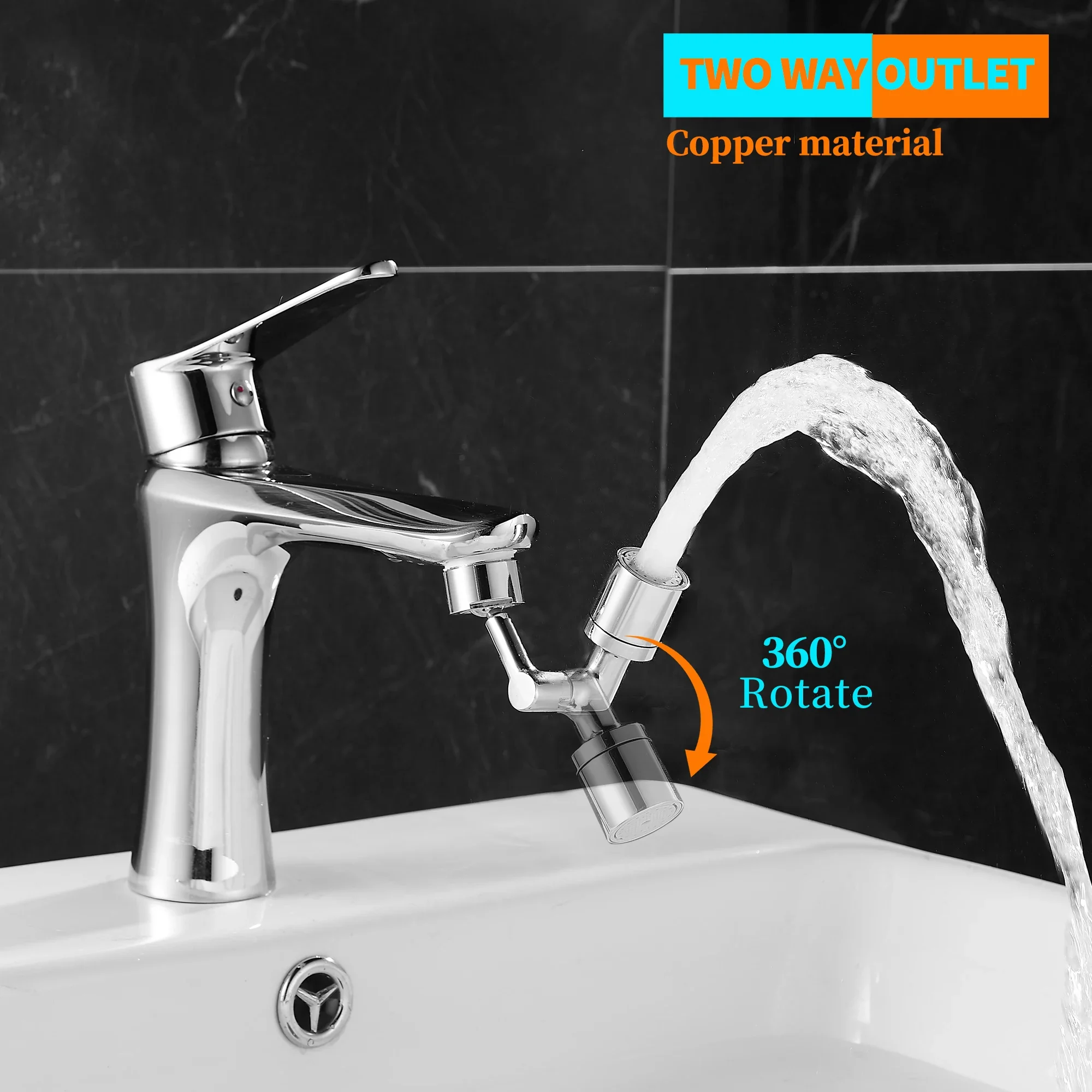 Mechanical Arm Universal Faucet With Rotatable Water Outlet,Anti-splash Faucet With 2 Water Outlet Modes