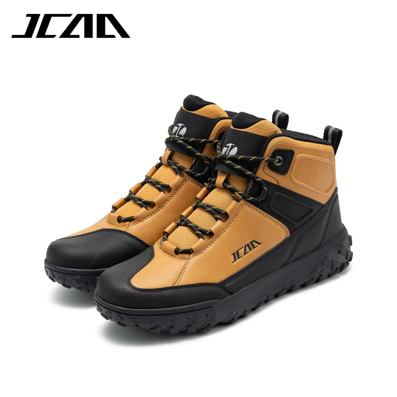 

JCAA коричневые, черные ботинки для мотокросса, противоскользящая непромокаемая байкерская обувь из синтетической кожи для мужчин и женщин, мотоциклетные ботинки для городской езды