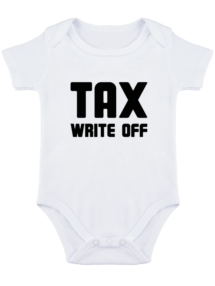 Tax Write Funny Baby onesie Baby Essentials Romper Baby Bodysuit Baby Boy Girl Clothes