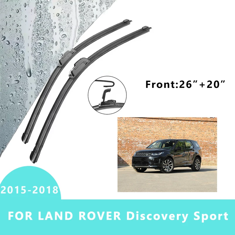 

Front Windscreen Wiper Blades Brushes Windshield Window Accessories 2PCS for LAND ROVER Discovery Sport 2015-2018 26“+20”