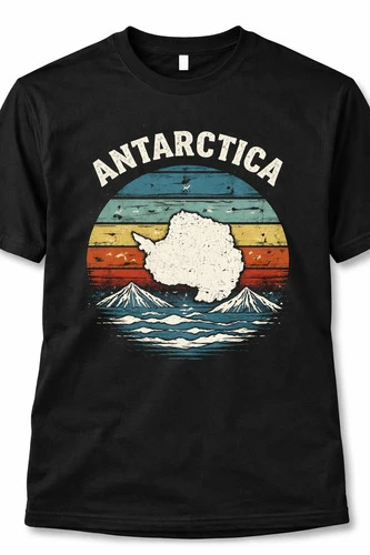 Antarctica South Pole Expedition Glacier Isobar Map Wheather T-Shirt