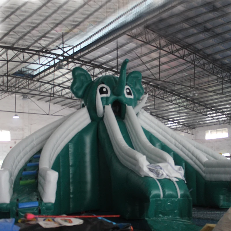 Inflatable Elephant Pool Slide for Adult With 3 Slide Path  Inflatable Water Toys for Kids