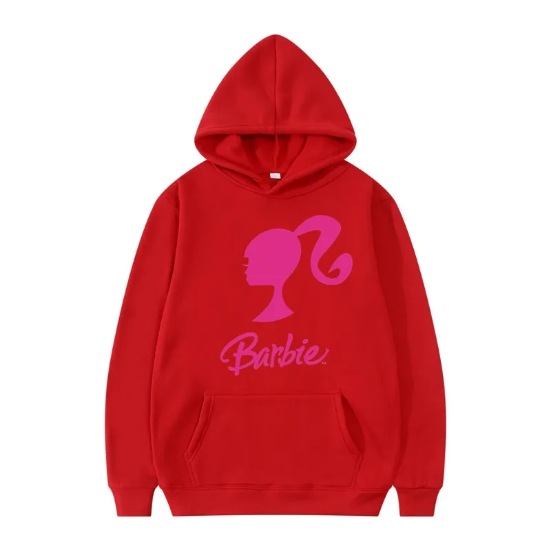 Disney Casual Pullover Cartoon Anime Barbie Princess Women Hoodies Autumn Winter Pink Couple Sweatshirts Clothes Tops