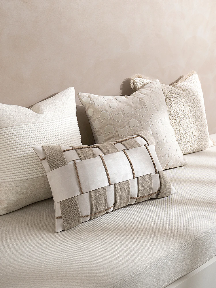 

mat Living Room Sofa Pillow ne Can Add Name to Xipin Wanier Square Long Rectangle Cotton Linen Material