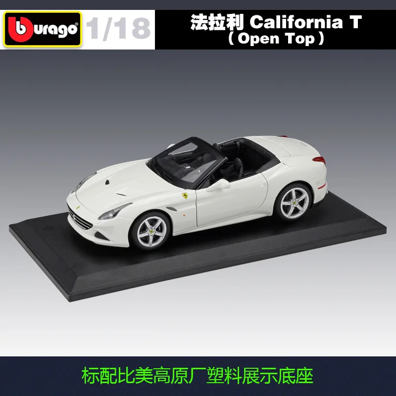 New Burago 1/18 For Ferrari California T Metal Diecast Car Model