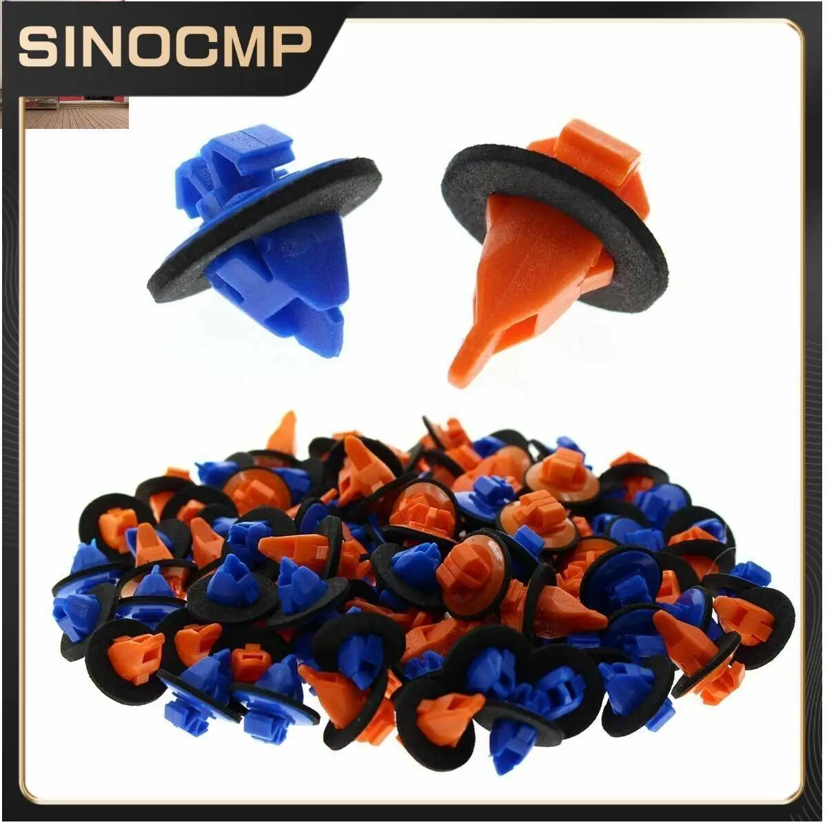 

Orange & Blue Tacoma 4Runner Trim Moulding Clip 75395-35070 & 75396-35020