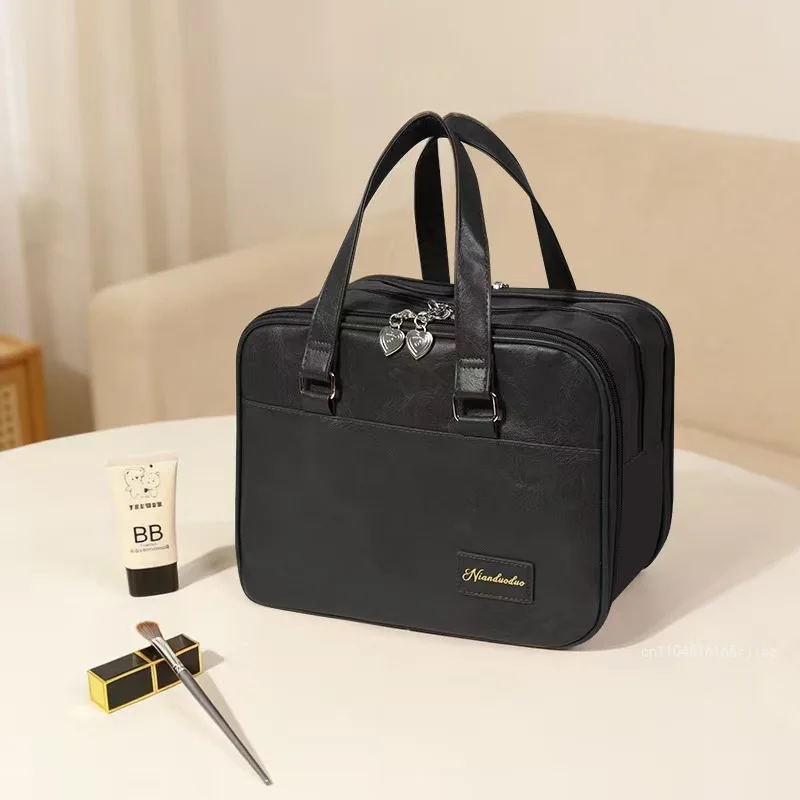 New High End Portable Women's Makeup Bag with Multiple Layers of Waterproof Toiletries Bag and Large Capacity Travel Storage Bag
