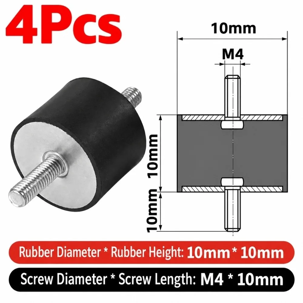 M3 M4 M5 M6 M8 M10 Anti Vibration Rubber Mounts Male Thread Rubber Shock Damper Mount Bobbin Shape Silentblock Bobbin Mount