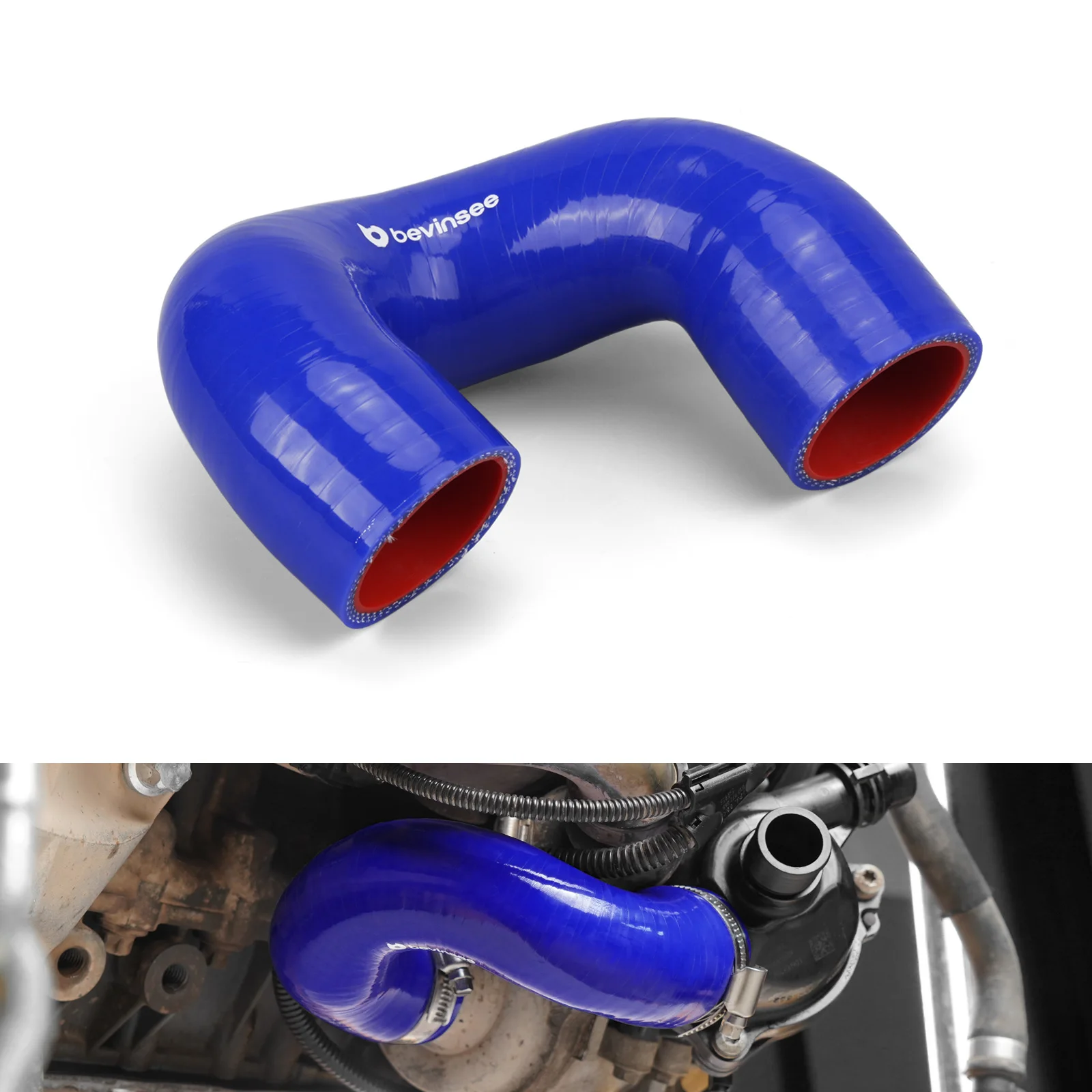 

Silicone Engine Coolant Hose for BMW N52 E90 E92 E93 323i 325i 328i 330i E60 525i 530i E82 E88 125i 128i,Replace for 11537521049