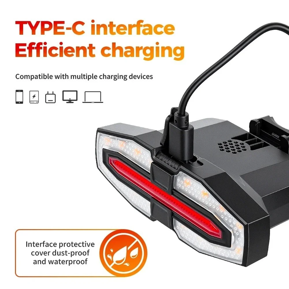 Electric Scooter Bike LED Taillights Solar Energy Wireless Remote Control LED Turn Taillights Three Different Lighting Modes