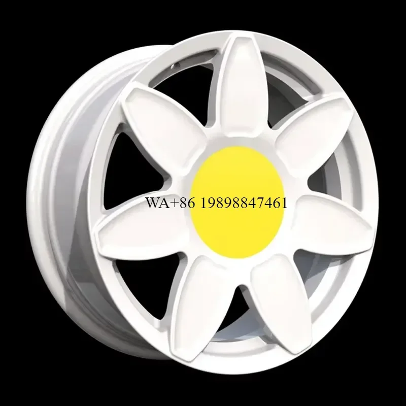 New Sunflower Style 17 Inch Forged Aluminum Alloy Wheel Hub 5x100 White 4pcs Aftermarket Bolt for Beetle