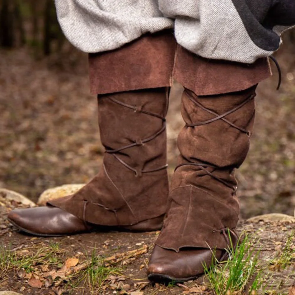 

European and american medieval viking barbarian theodoric suede leggings