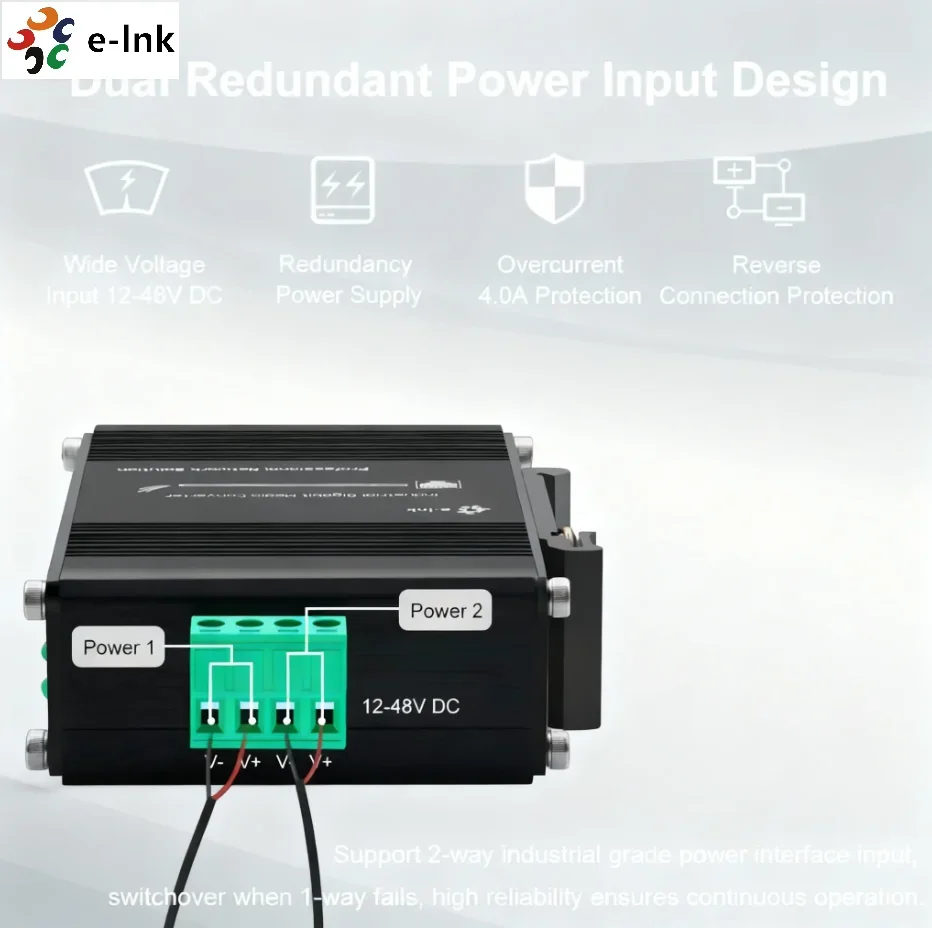 Industrial Grade 30W PoE+ Media Converter SFP to RJ45 Gigabit Ethernet Fiber Optic Network Converter for IP Camera System