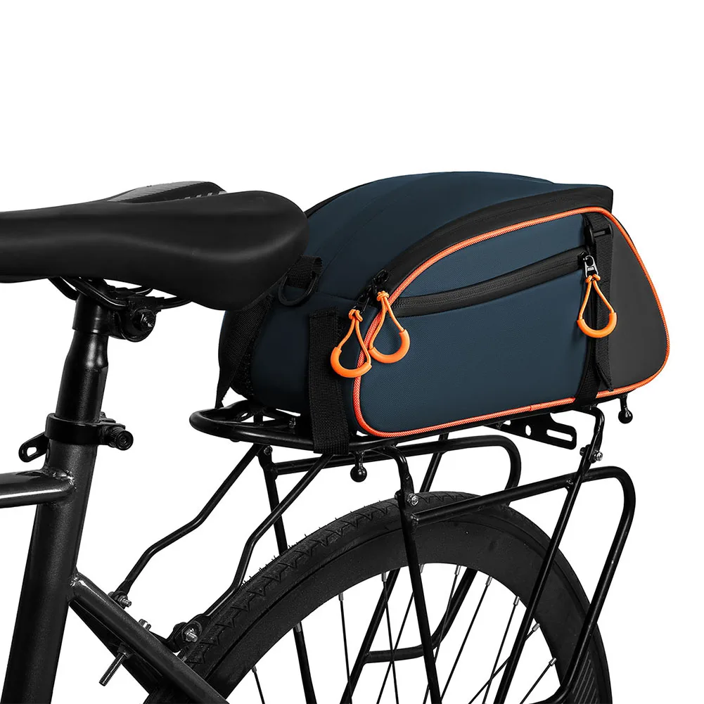 

8L Bike Rear Rack Bag Reflective Cycling Back Seat Bag Large Capacity Bicycle Tail Bag Bike Storage Pouch for Travel Commute