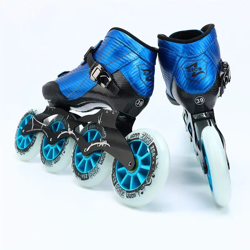 Speed Skating Shoes Professional Racing Roller Skating Shoes Large Wheel Speed Carbon Fiber Skating Shoes for Adults andChildren