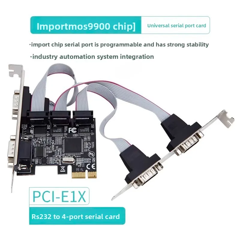 PCI-E to 4 Port RS232 Serial Card MCS9900