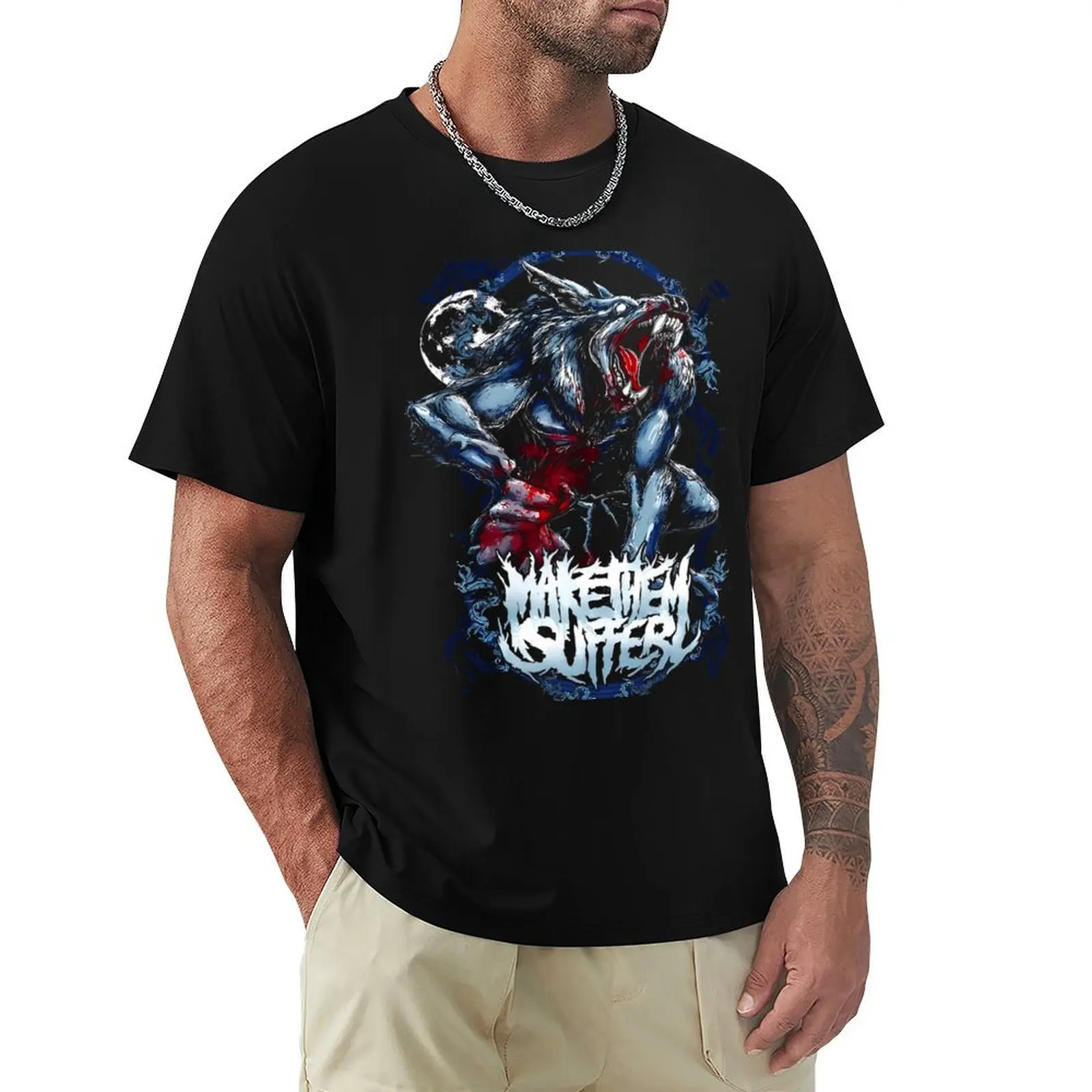 Make Them Suffer - Beast T-Shirt Basic Simple Casual Short Sleeve Tee