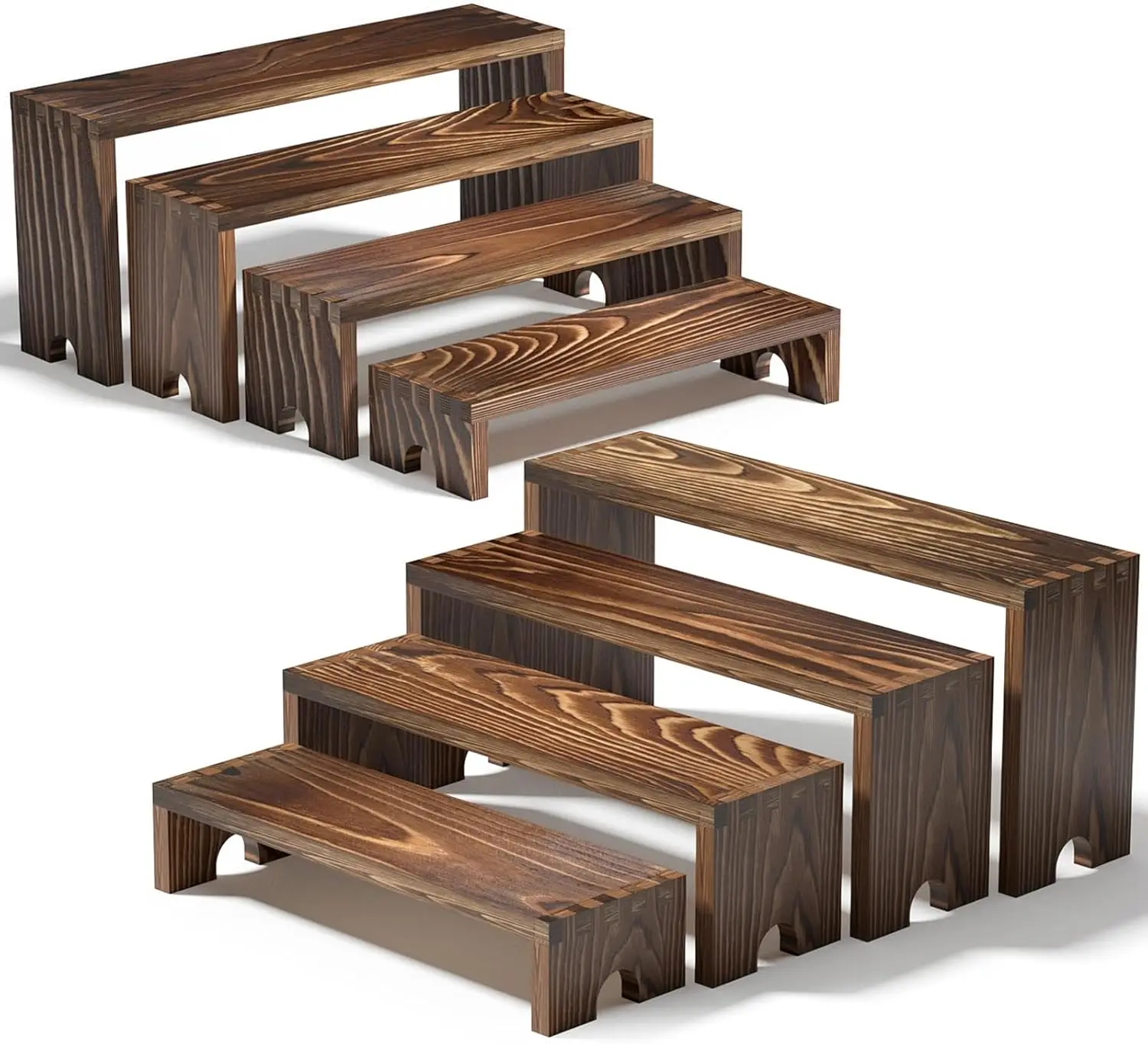 Wooden Tiered Riser Display Stands for Vendor Events Stackable Wooden Cupcake Stand Farmhouse Decor Wood Dessert Table Display