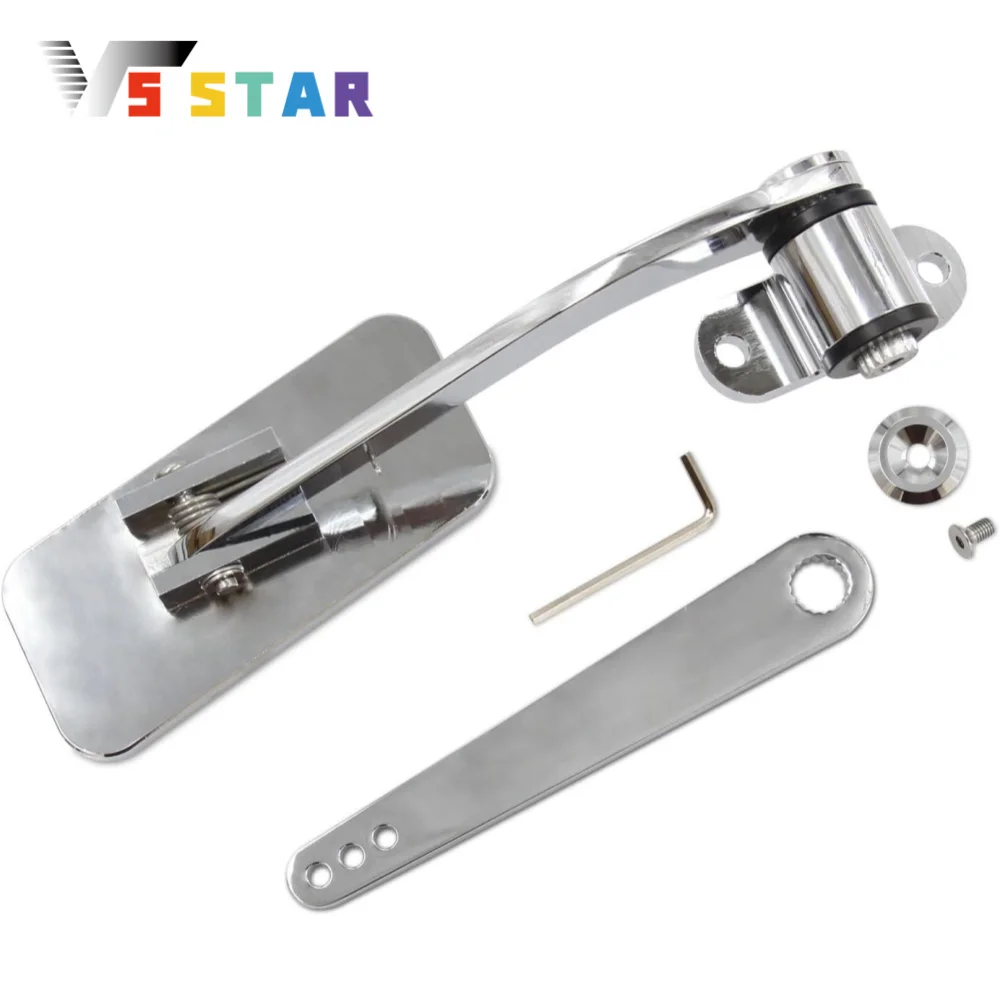 

Universal Street Hot Rat Rod Polished Aluminum Gas Pedal Firewall Mount Throttle Silver