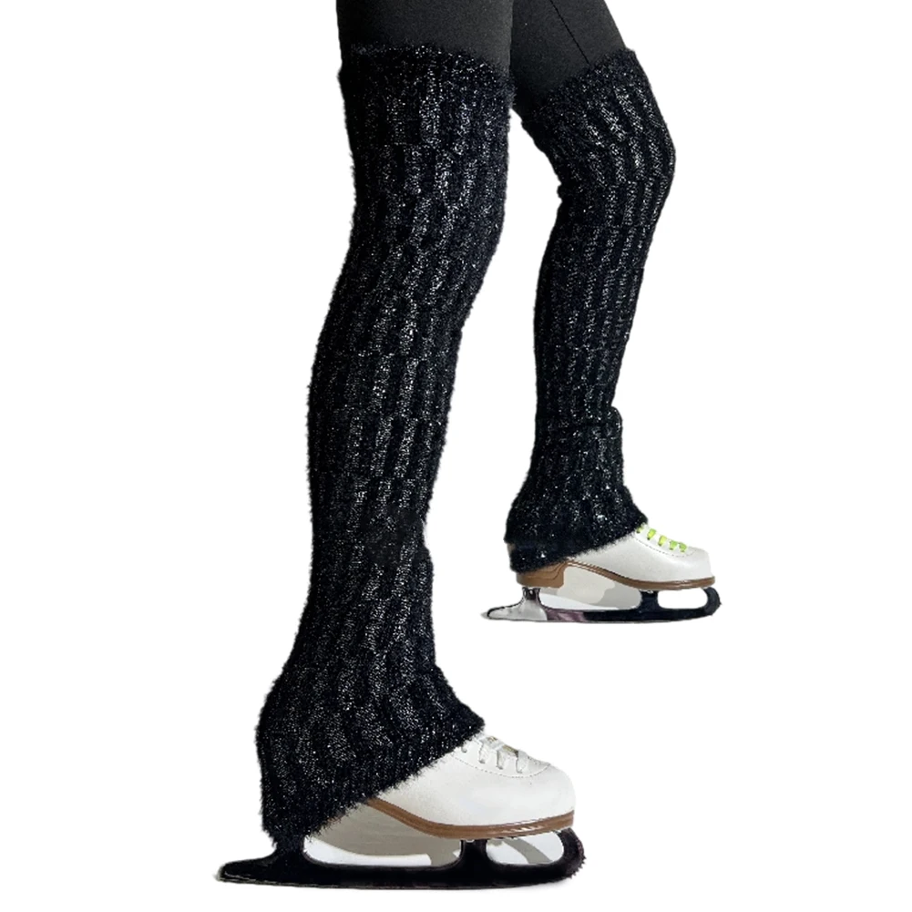 For Ice Skates Fleece Boot Covers Skating Leg Warmers Ice Rink Warm-ups Non-suffocating Leg Cover Skating Socks Lightweight 100g