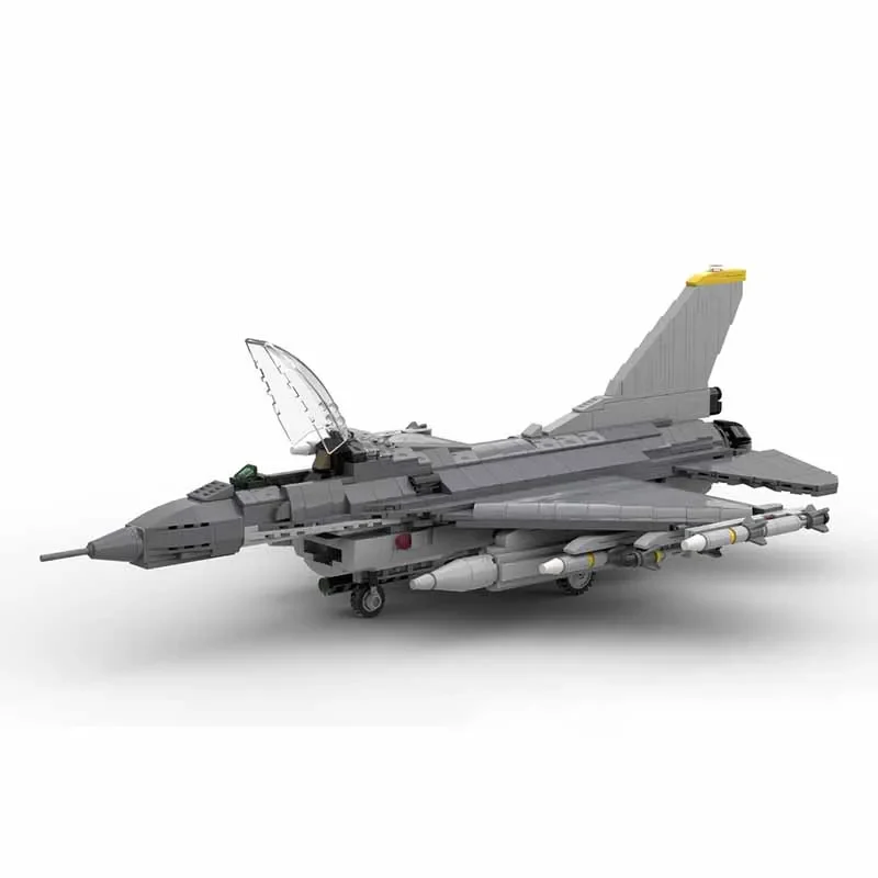 Military Aircraft Model MOC Building Retired Military Fighter Jets Modular Technology Gifts Holiday Assemble Children Toys Suit