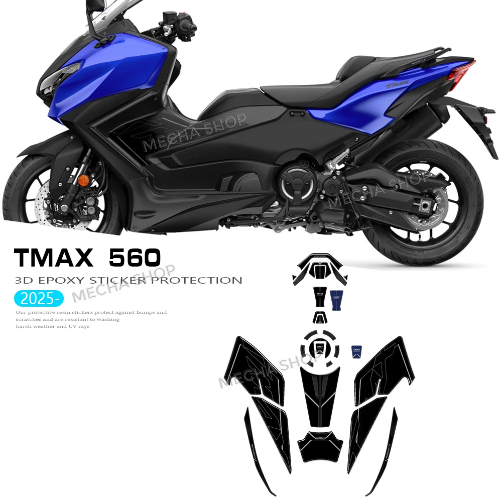 

For Tmax 560 2025 2026 3D Resin Decal Kit Motorcycle Accessories Platform Sticker