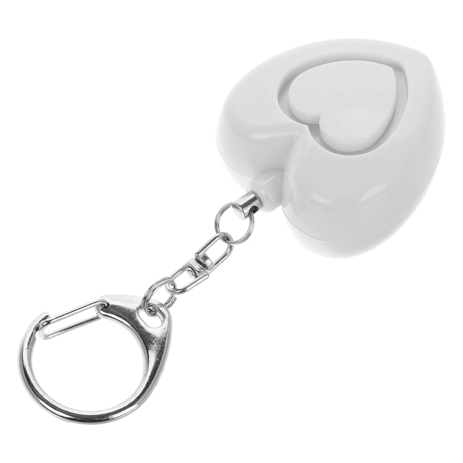 Women Keychain Alarm Heart-Shaped Design Loud Sound Deter Attackers Reusable Long-Lasting Security Accessory Key Chain Alarm