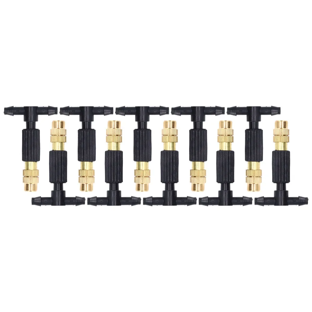 40pcs Removable Atomizing Nozzle Brass Easy Installation Misting Nozzle Adjustable Fine Mist Drip Irrigation Nozzle
