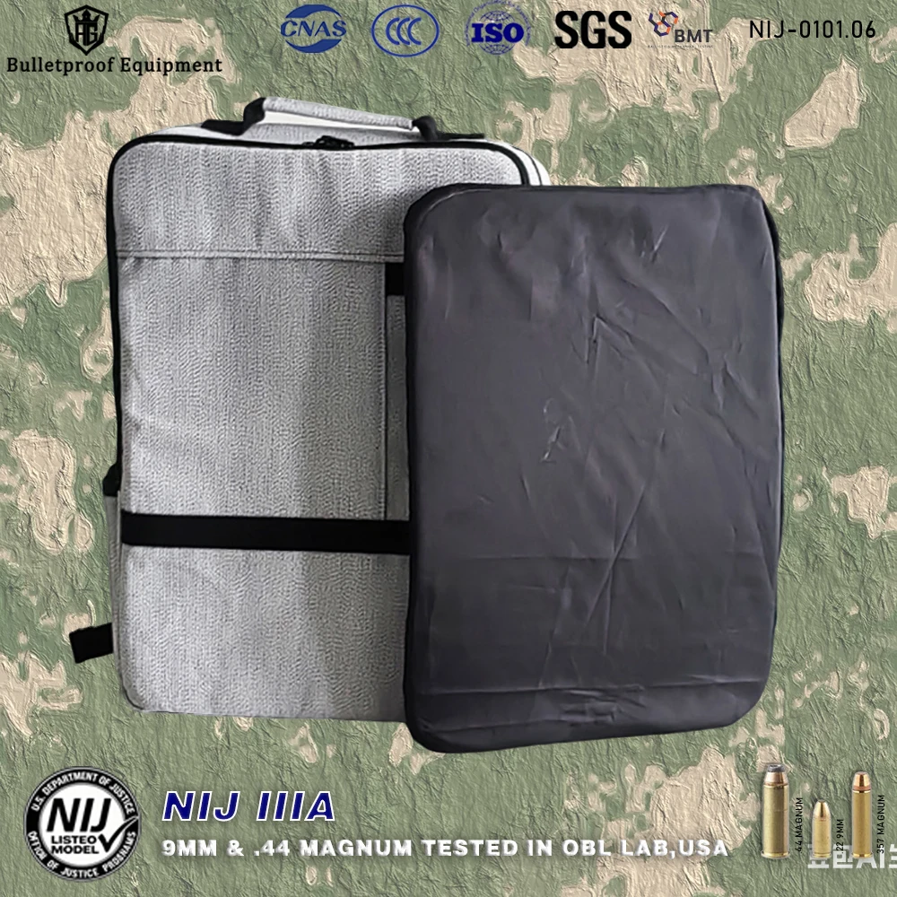 Bulletproof And Cut-Resistant Backpack With Built-In NIJ IIIA-Level Bulletproof Plate; Business Safety Hiking Training Backpack.