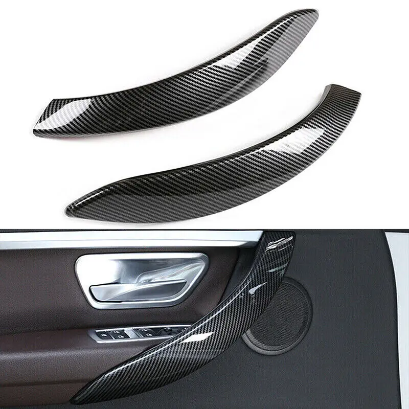 Fit For BMW 3 Series F30 F31 2012-2019 2pcs Set Car Interior Door Handle Cover Trim